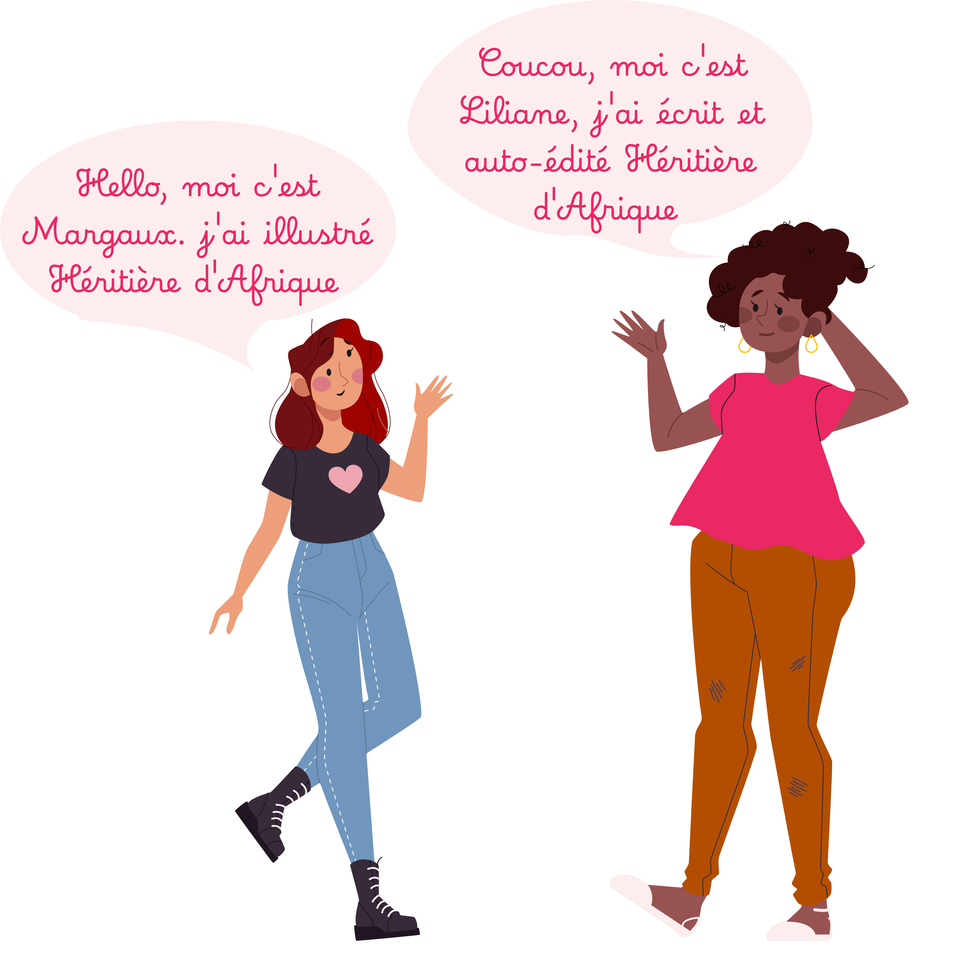Liliane Bomba, autrice, et Margaux Massey, illustratrice d'Héritière d'Afrique